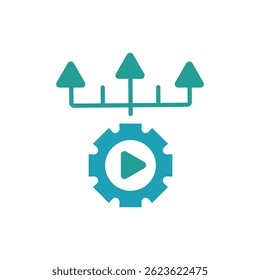 automation icon. vector.Editable stroke.linear style sign for use web design,logo.Symbol illustration.