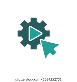icono de automatización. Vector. Trazo editable. signo de estilo lineal para uso Diseño web, logotipo. Ilustración de símbolo.