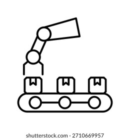 Ícone de automação com fundo branco vetor stock ilustração