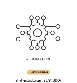 automation icons  symbol vector elements for infographic web