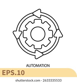 ícones de automação símbolo vetorial elementos para infográfico web