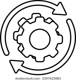 automation line icon design style 