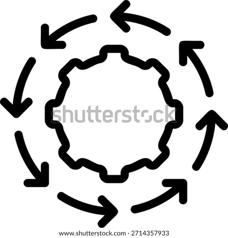 automation line icon illustration vector