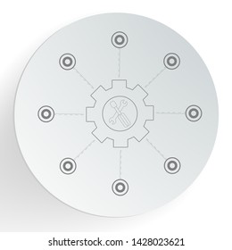 Automation line icon. Web development concept. Vector illustration.