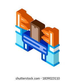 vector de icono de fabricación de automatización. signo de fabricación de automatización isométrica. ilustración de símbolo aislado de color