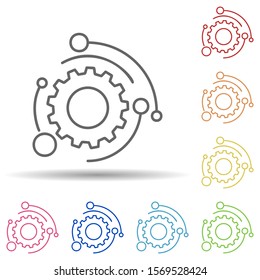 Automation mark in multi color style icon. Simple thin line, outline vector of automation icons for ui and ux, website or mobile application