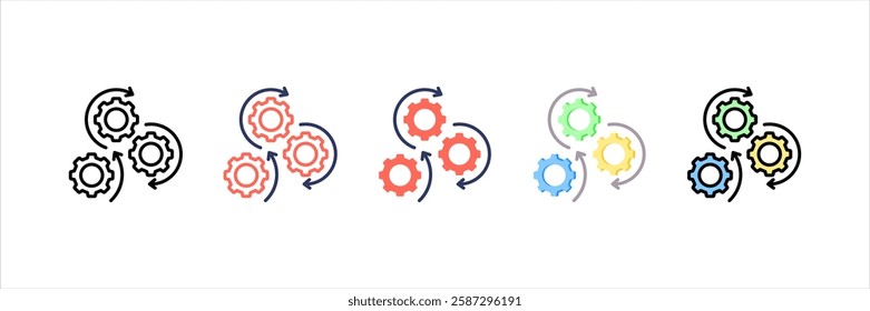 Automation Multi Style Icon Set