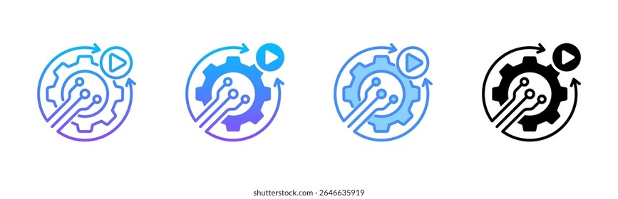 Automatización Multi Style Icon Set