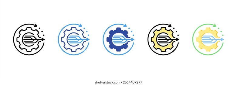 Automatización Multi Style Icon Set