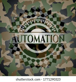 Automation on camouflage pattern. Vector Illustration. Detailed. 