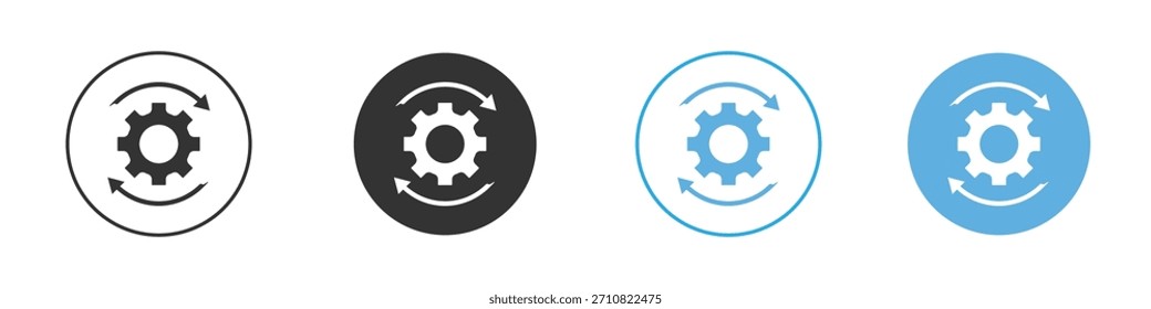 Ícone de automação e otimização. Modelo de design de ícone gráfico