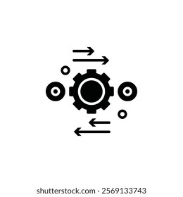 Automation and optimization icon Vector flat thin line illustration