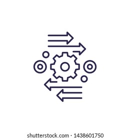 automation and optimization vector line icon