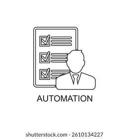automation outline icon , business outline icon vector