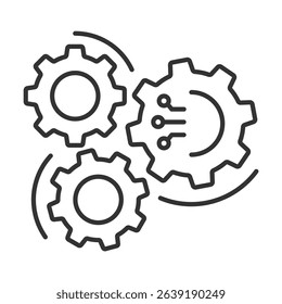 Automation Outline Icon Element For Design