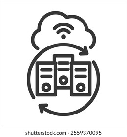 Automation Outline Icon Vector Illustration