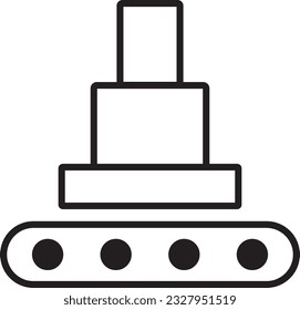 Automation press machine icon sign. Equipment signs and symbols.
