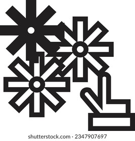 Automation Production Technology Outline Icon