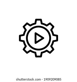 automation production vector line icon