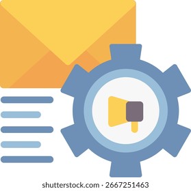 Design de vetor de ícone plano de regras de automação