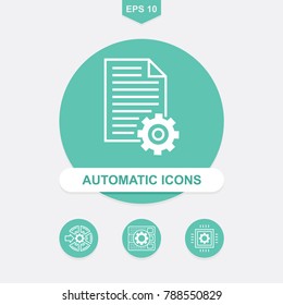 Automation system and api development vector icons