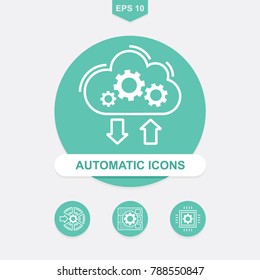 Automation System Api Development Vector Icons Stock Vector (Royalty ...