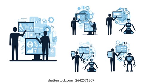 Automation and Technology Illustration Data Analysis and Robot Collaboration as a Concept Design