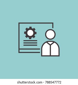 Automation technology process vector line icons