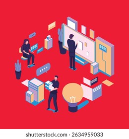 Diseño de ilustración de estilo plano de prueba de automatización