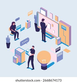 Automation testing flat style illustration design
