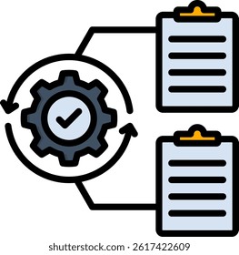 Automation Testing Icon Lineal Color Vector Illustration