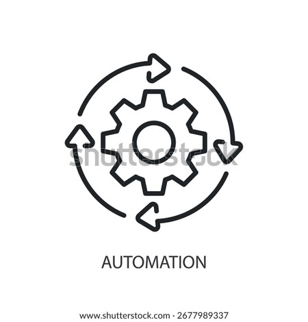 Automation thin line vector icons.