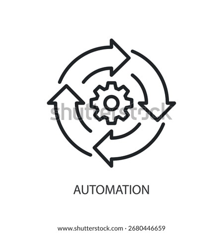 Automation thin line vector icons.