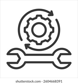 Automation Tool Outline Icon Vector Illustration