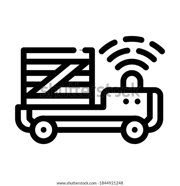 automation transportation car line icon\
vector. automation transportation car sign. isolated contour symbol\
black illustration
