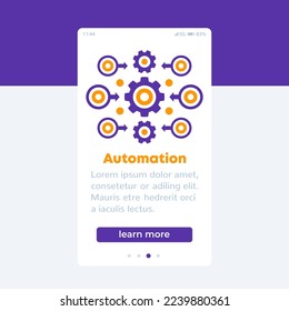 automation vector banner with icon