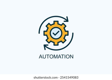 Ilustração De Símbolo De Vetor Ou De Sinal De Logotipo De Automação