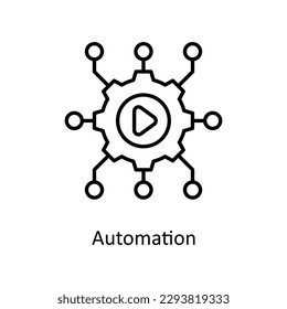 automation Vector    outline Icons. Simple stock illustration stock