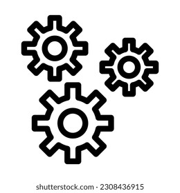 Automation Vector Thick Line Icon For Personal And Commercial Use.
