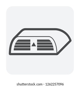 Automobile Air Conditioning (AC) Icon. Part Of HVAC System For Car And Auto. That Removing Heat And Moisture From Car And Auto Interior. Including Temperature And Humidity Control. Vector Icon Design.