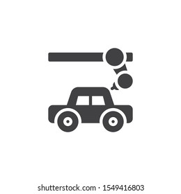 Automobile assembly production vector icon. filled flat sign for mobile concept and web design. Car assembly glyph icon. Symbol, logo illustration. Vector graphics