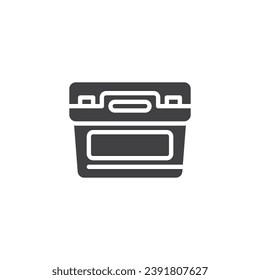 Automobile battery vector icon. filled flat sign for mobile concept and web design. Car Battery glyph icon. Symbol, logo illustration. Vector graphics