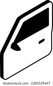 Automobile Bodywork Service Vector Icon isometric Design, Motor Vehicle Service and automobile repair shop Symbol, Lorry spare parts Automotive technician equipment stock, Car Door Complete Concept