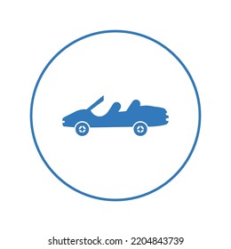 Automobile cabriolet sports car icon | Circle version icon |