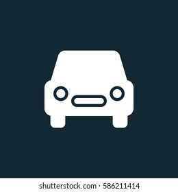 Automobile, car icon vector, filled flat sign, solid white pictogram. Symbol, logo illustration