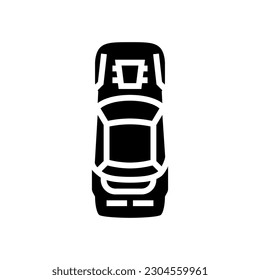 automobile car top view glyph icon vector. automobile car top view sign. isolated symbol illustration