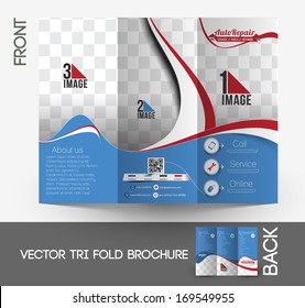 Automobile Center Tri-Fold Mock up & Brochure Design