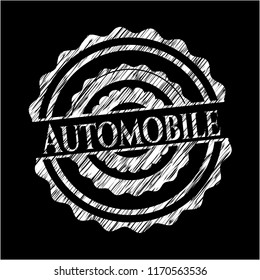 Automobile with chalkboard texture