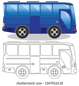 Automobile cistern. Side view. Isolated on white background. Vector illustration.