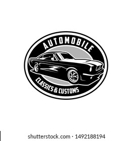 Automobile classic and custom logo vector